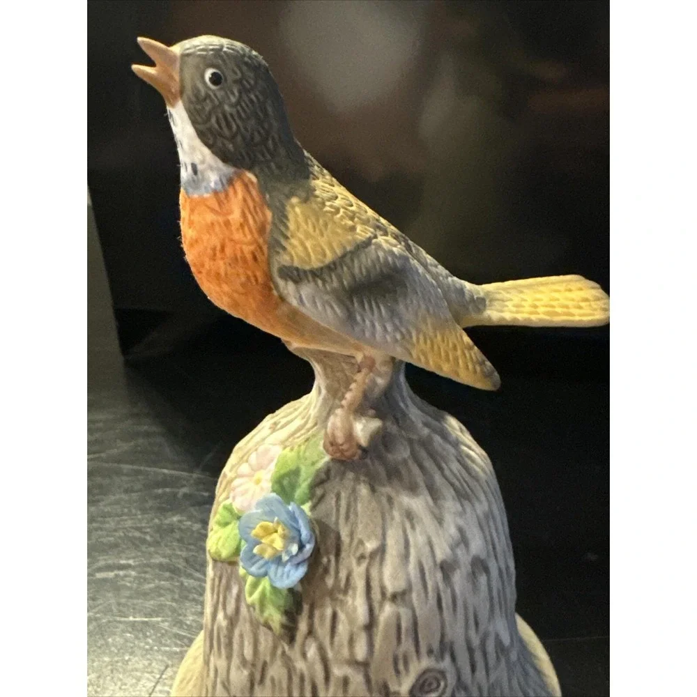 Vintage! TOWLE Fine Bone China Singing DREAM BIRD BELL approx. 4.5